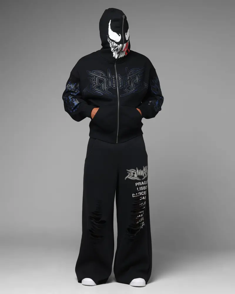 Loiter Marvel Venom Zip Through Hoodie Black 1