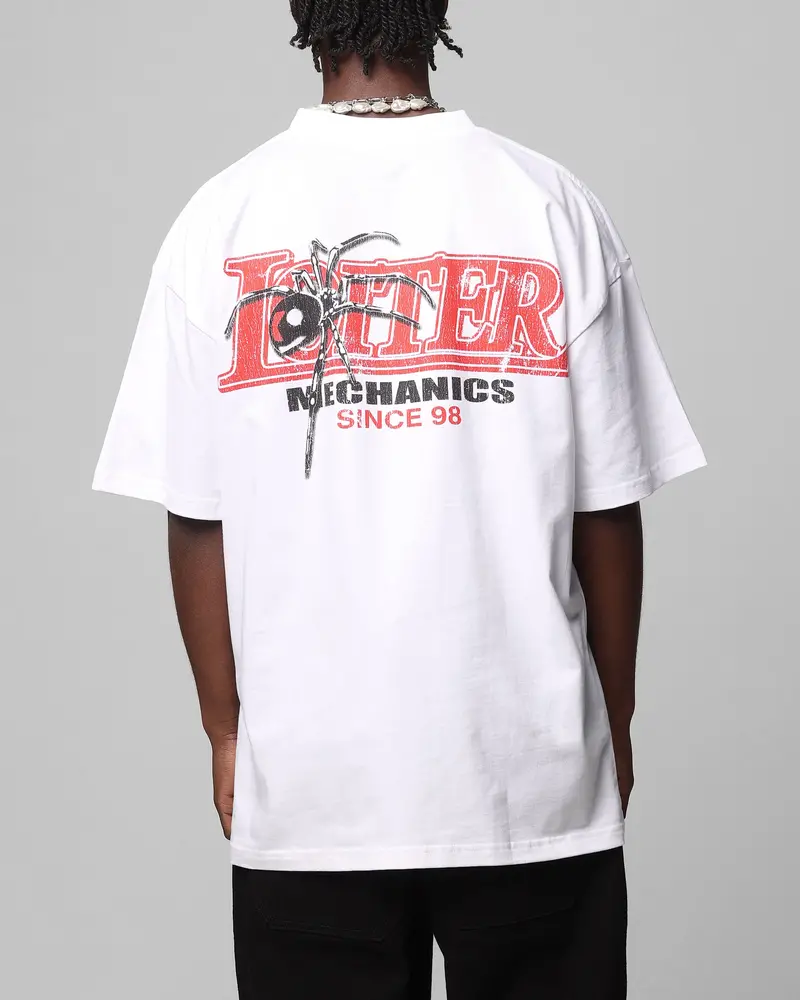 Loiter Mechanic Drop T-Shirt White 1
