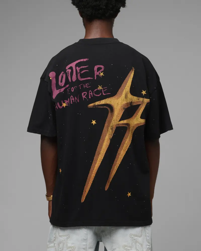 Loiter Melancholy T-Shirt Black Acidwash 1