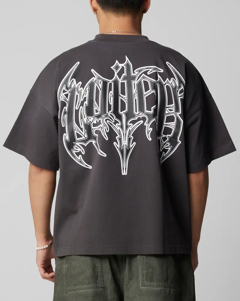 Loiter Metal Boxy T-Shirt Charcoal 1