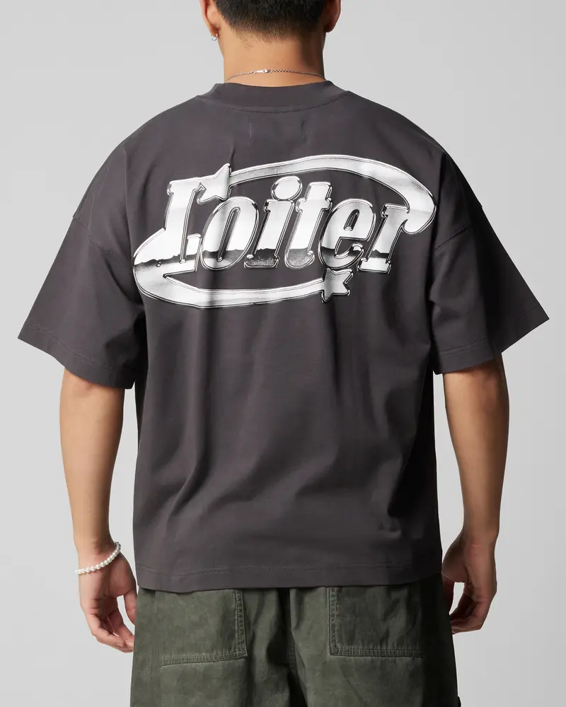 Loiter Metal Logo T-Shirt Charcoal 1