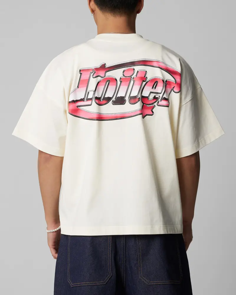 Loiter Metal Logo T-Shirt Off White 1
