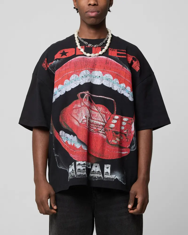 Loiter Metal Mouth T-Shirt Vintage Black 1
