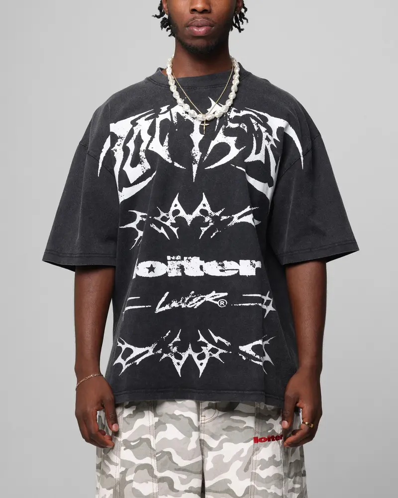 Loiter Metal Stacked Vintage T-Shirt Vintage Black 1
