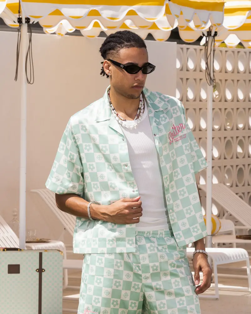 Loiter Midsummer Button Up Shirt Sage Green 1