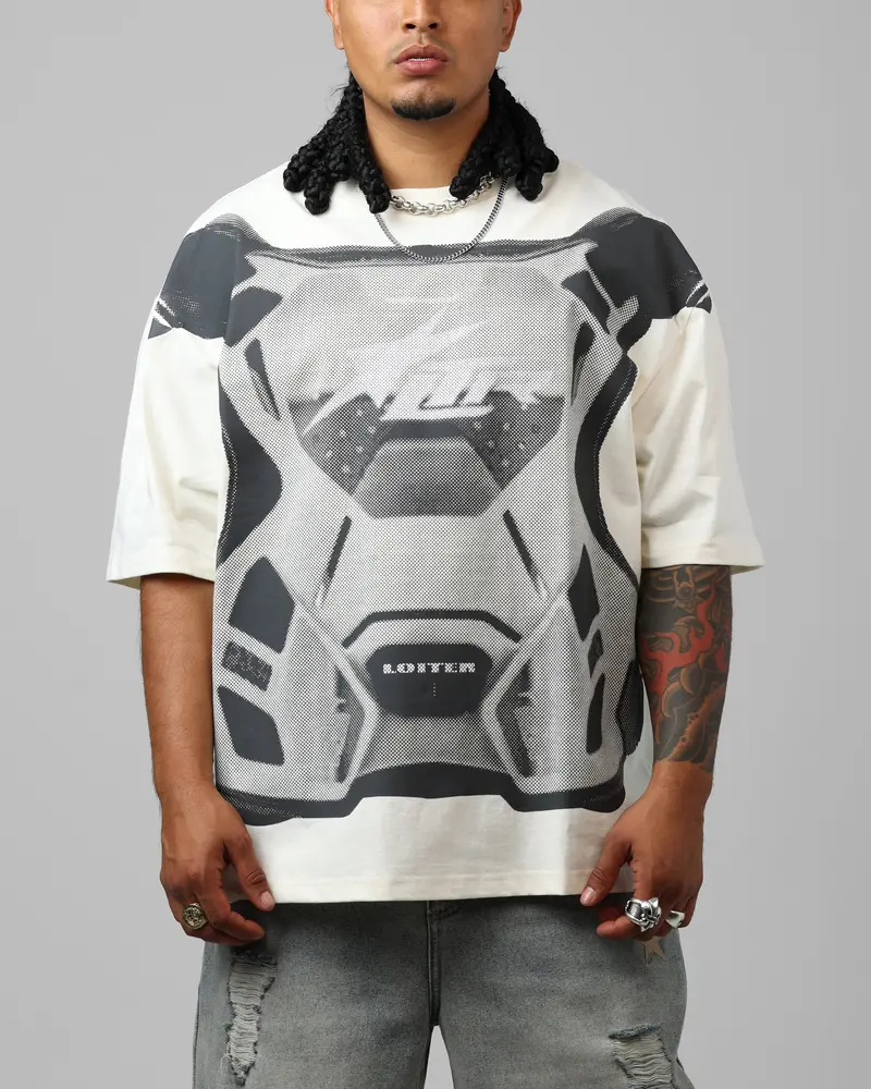 Loiter Motocross Vintage T-Shirt Off White/Grey 1
