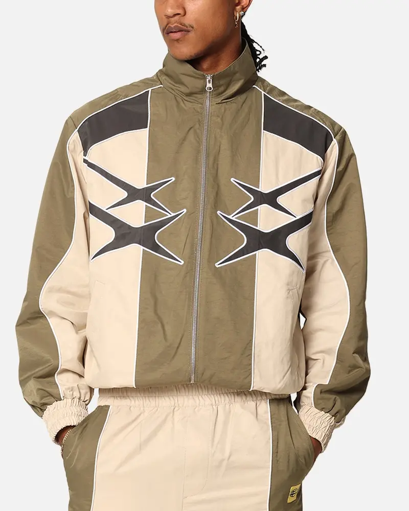 Loiter Paradise Track Jacket Stone/Khaki 1