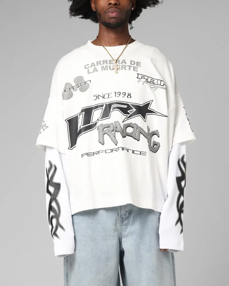 Loiter Performance Layered Long Sleeve T-Shirt Off White 1