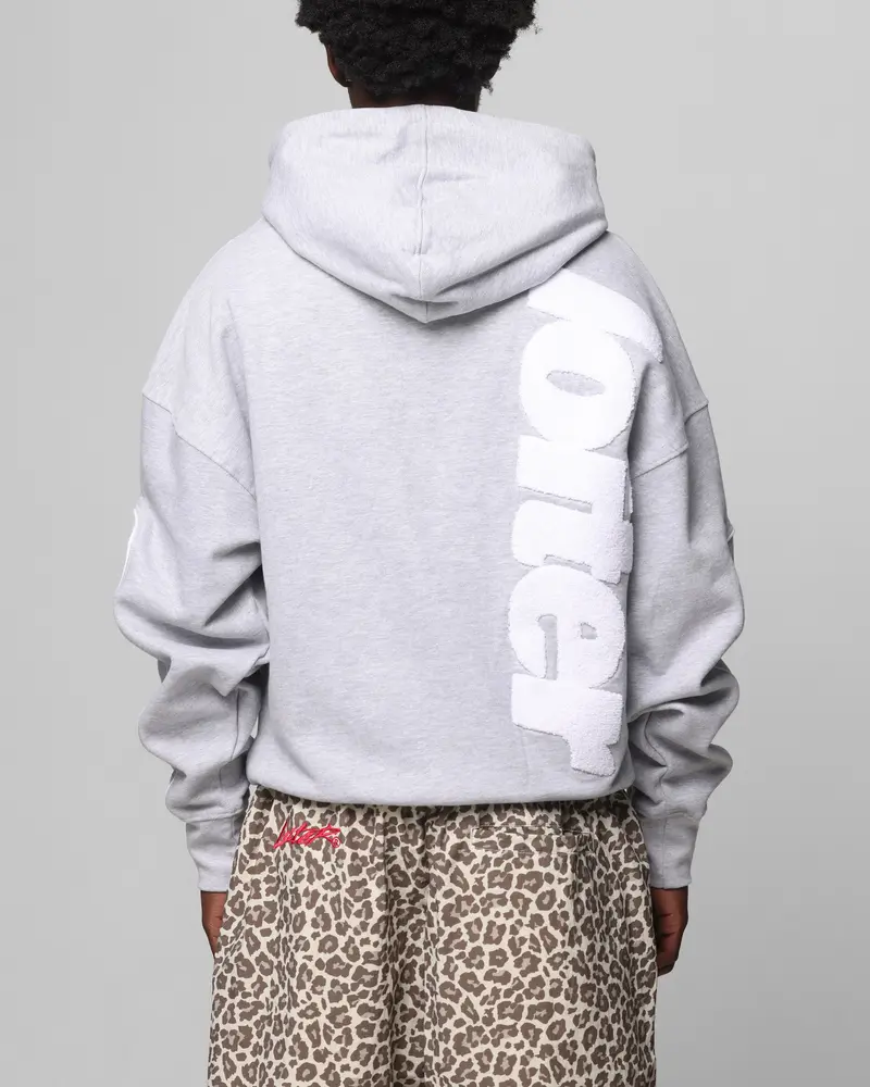 Loiter Pin Line Premium Hoodie Grey Marle 1