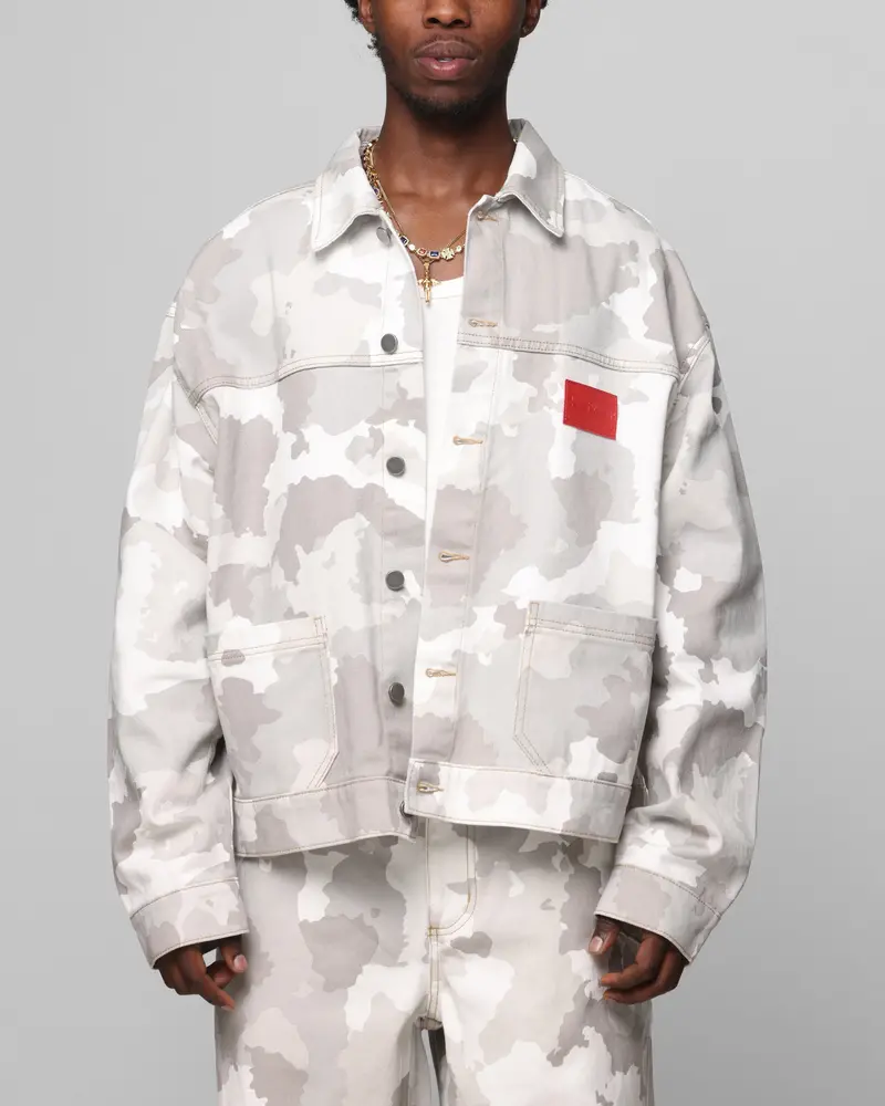 Loiter Prestige Denim Jacket Snow Camo 1