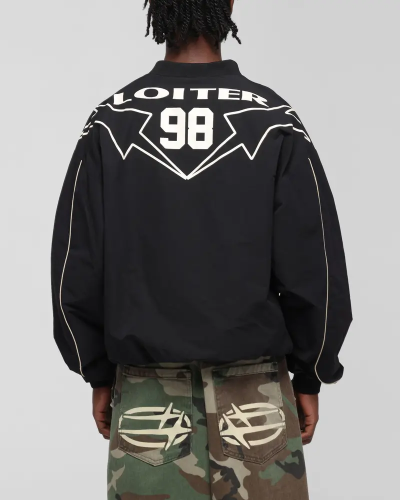 Loiter Racer Nylon Jersey Crewneck Black 2