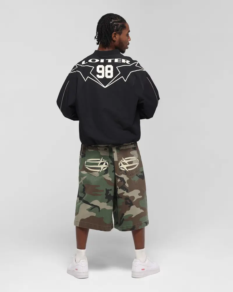 Loiter Racer Nylon Jersey Crewneck Black 4