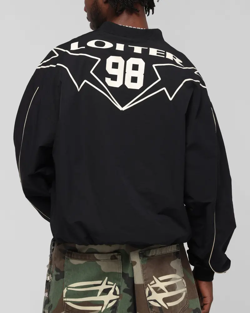 Loiter Racer Nylon Jersey Crewneck Black 7