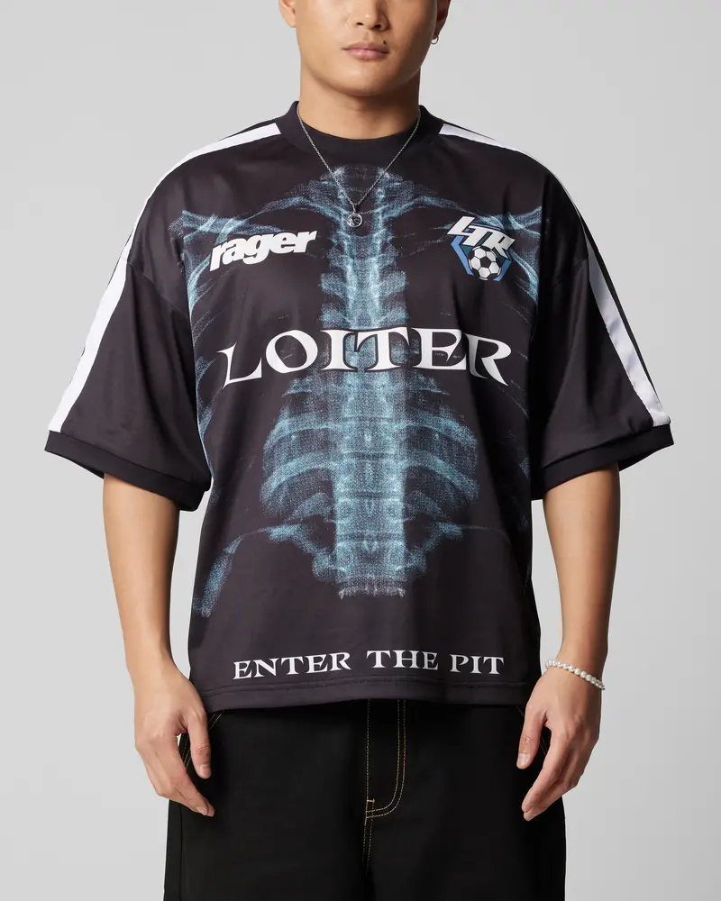 Loiter Ribcage Sports T-Shirt Black 1