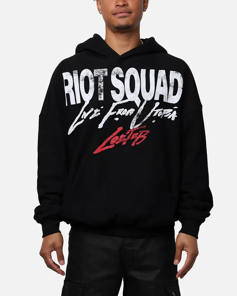 Loiter Riot Hoodie Black 1