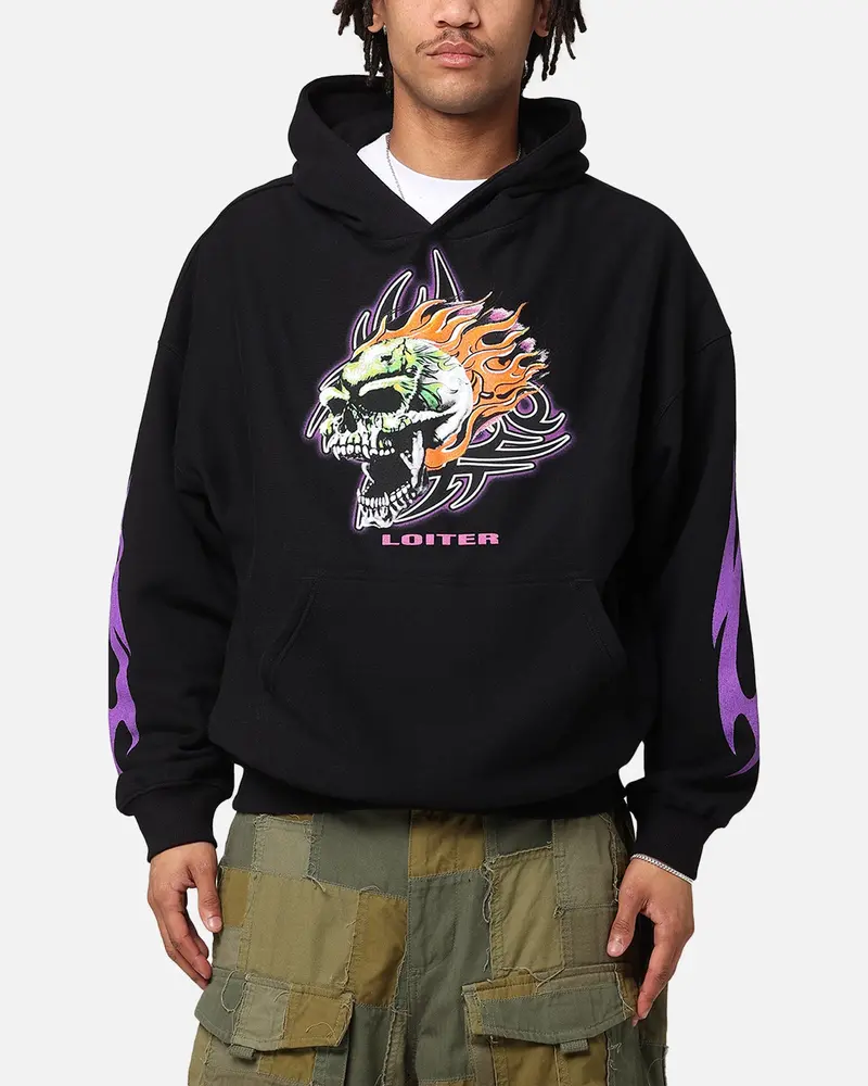 Loiter Rip N Dip Hoodie Black 1