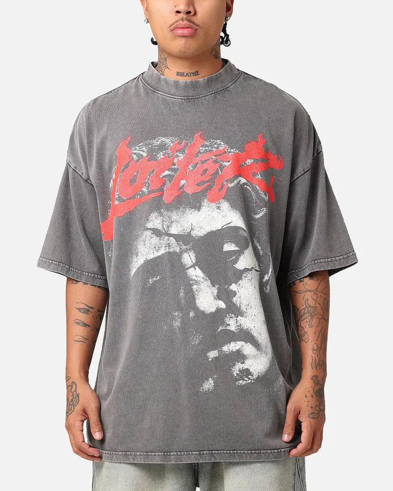 Loiter Search And Destroy Oversized T-Shirt Charcoal Grey 1