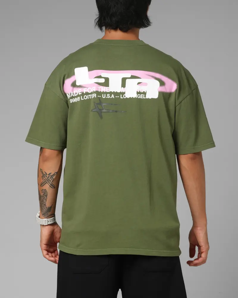 Loiter Shadowmark T-Shirt Olive Green 1