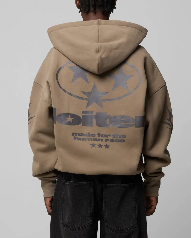 Loiter Solar Zip Hoodie Brown 1