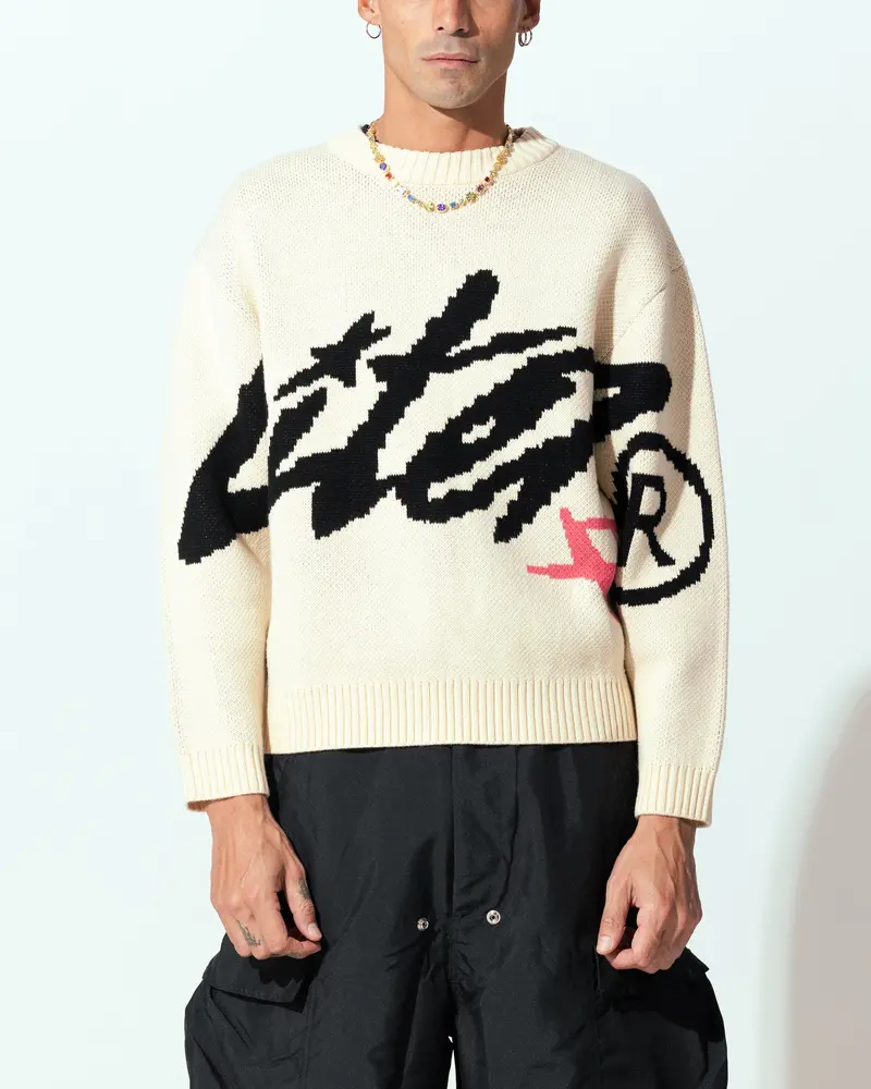 Loiter Spider Knit Sweater Off White 1