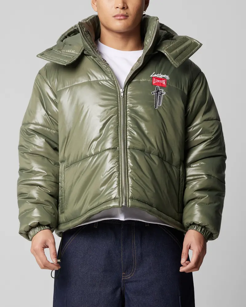 Loiter Star Born Puffer Jacket Green 1