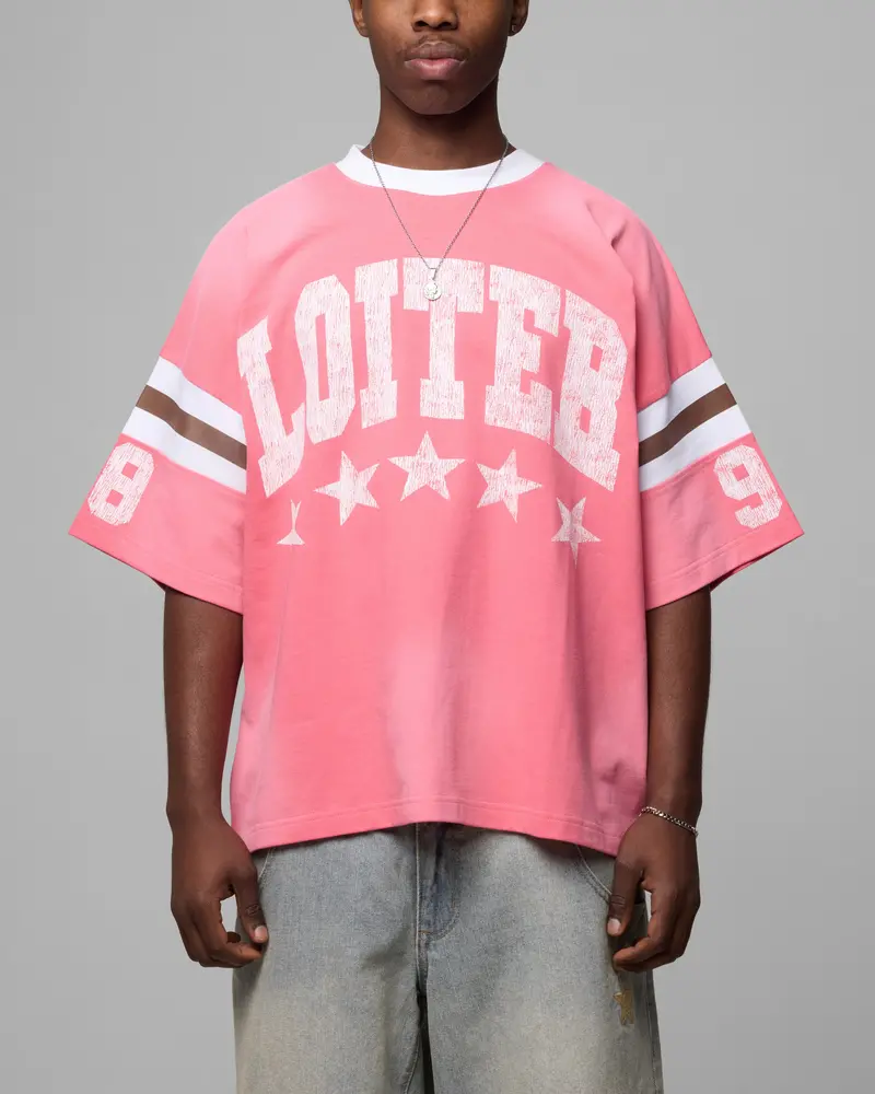 Loiter Star Jersey T-Shirt Pink 1