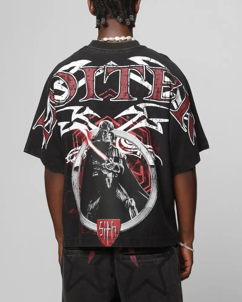 Loiter Star Wars Vader Boxy T-Shirt Washed Black 1