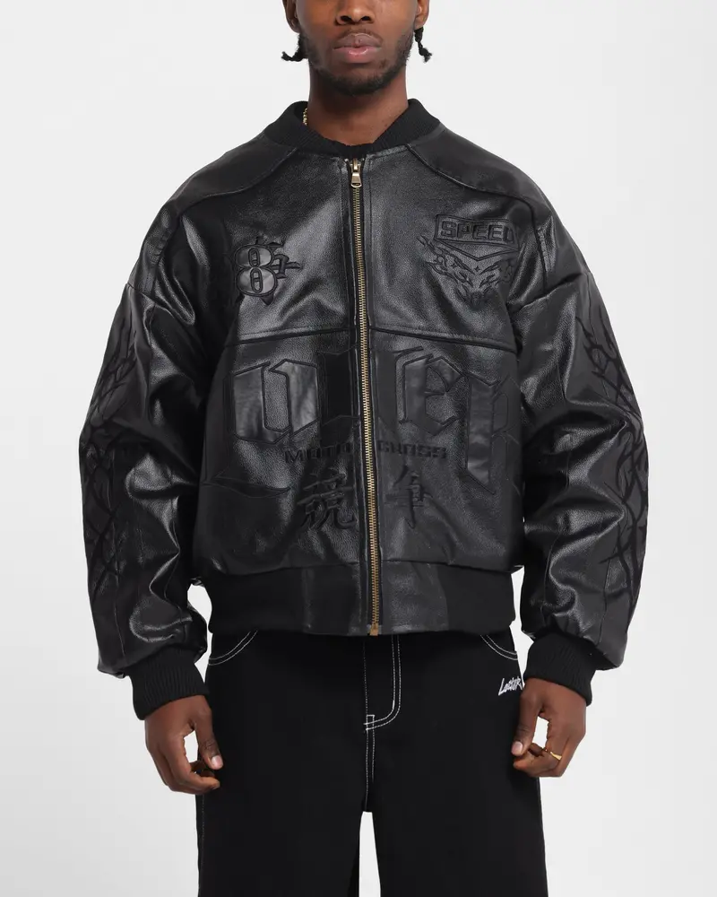 Loiter Tokyo Drift Vegan Leather Jacket Black 1