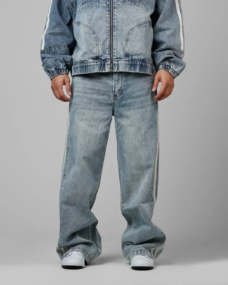 Loiter Track Star Denim Jeans Blue Wash 1