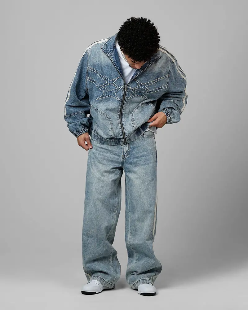 Loiter Track Star Denim Jeans Blue Wash 2