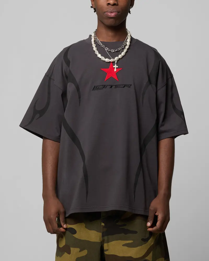 Loiter Trackstar T-Shirt Charcoal 1