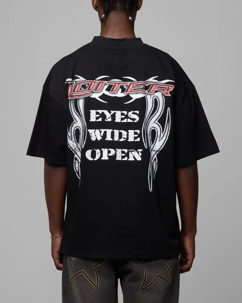 Loiter Tribal Vintage T-Shirt Black 1
