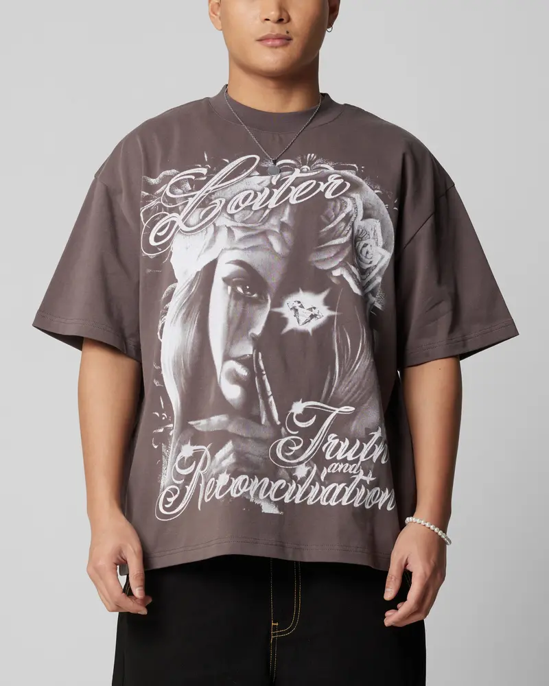 Loiter Truth And Reconciliation T-Shirt Charcoal 1