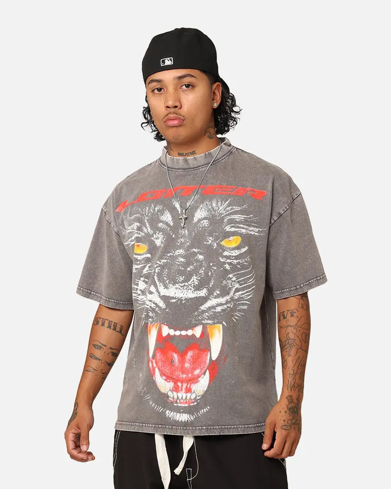 Loiter Urban Beast Vintage T-Shirt Charcoal 1