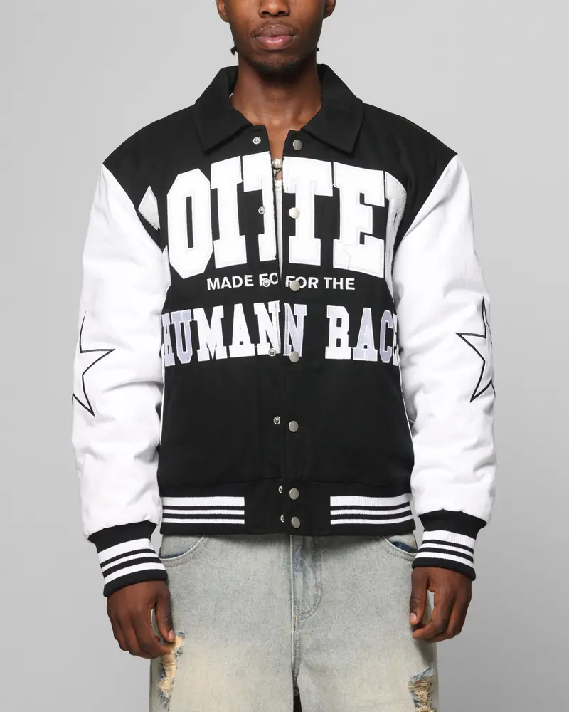 Loiter Vice City Varsity Jacket Black/White 1