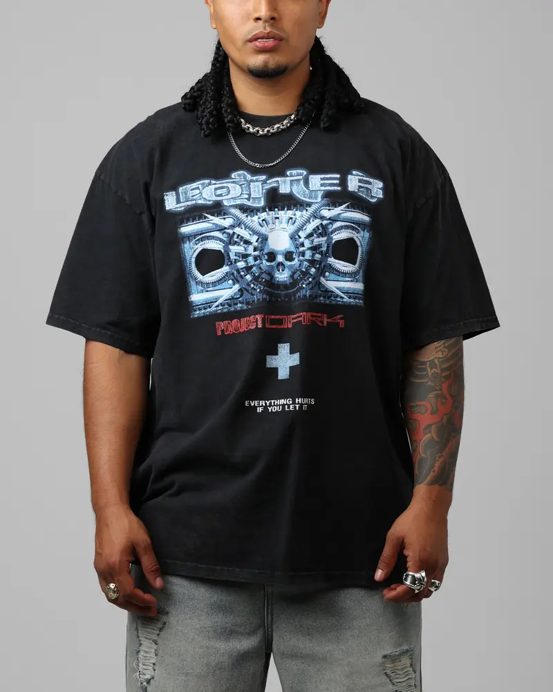Loiter Void Vintage T-Shirt Black Wash 1