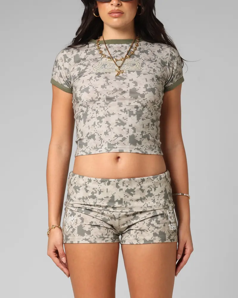 Loiter Women's Checkpoint Baby T-Shirt Digi Camo 1