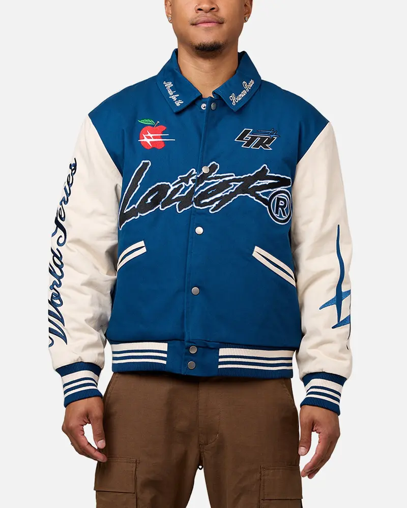 Loiter World Series Varsity Jacket Dark Blue 1
