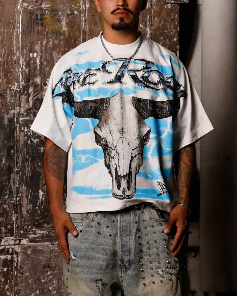 Loiter X Wwe The Rock Vintage T-Shirt Off White 1