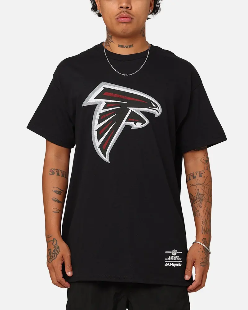 Majestic Athletic Atlanta Falcons Team Crest T-Shirt Black 1