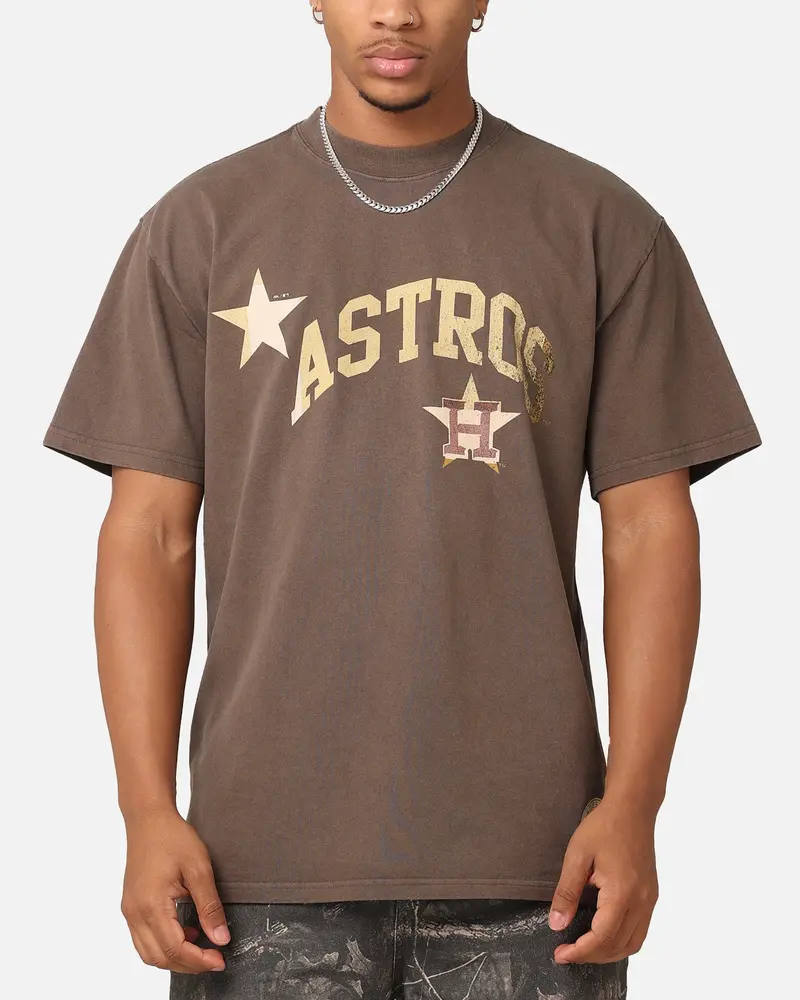 Majestic Athletic Houston Astros Star Arch T-Shirt Brown 1