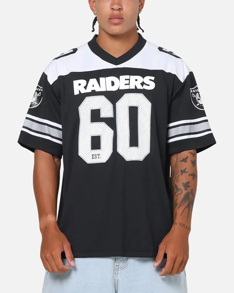 Majestic Athletic Las Vegas Raiders Glenver Mesh Oversized T-Shirt Black 1