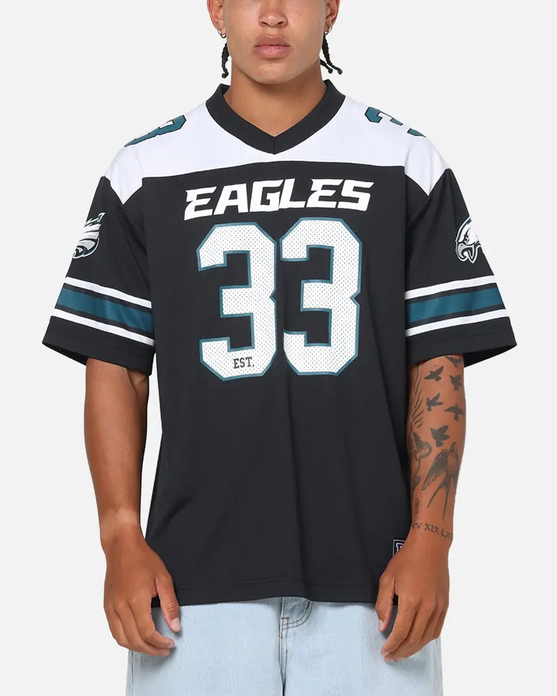 Majestic Athletic Philadelphia Eagles Glenver Mesh Oversized T-Shirt Black 1