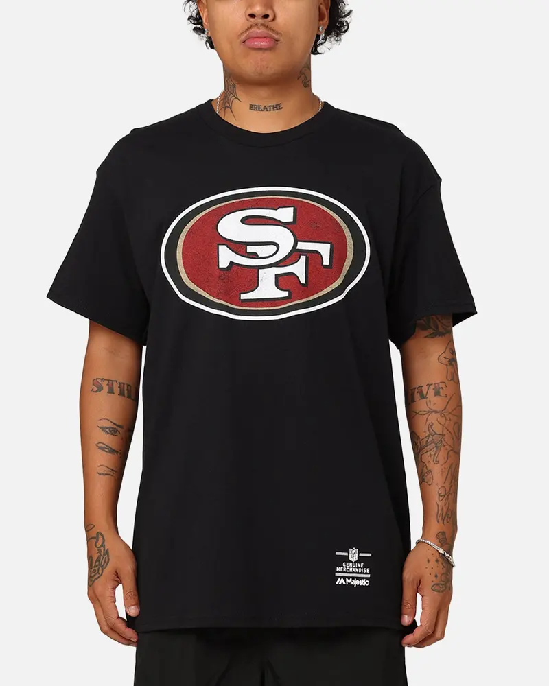 Majestic Athletic San Francisco 49Ers Team Crest T-Shirt Black 1