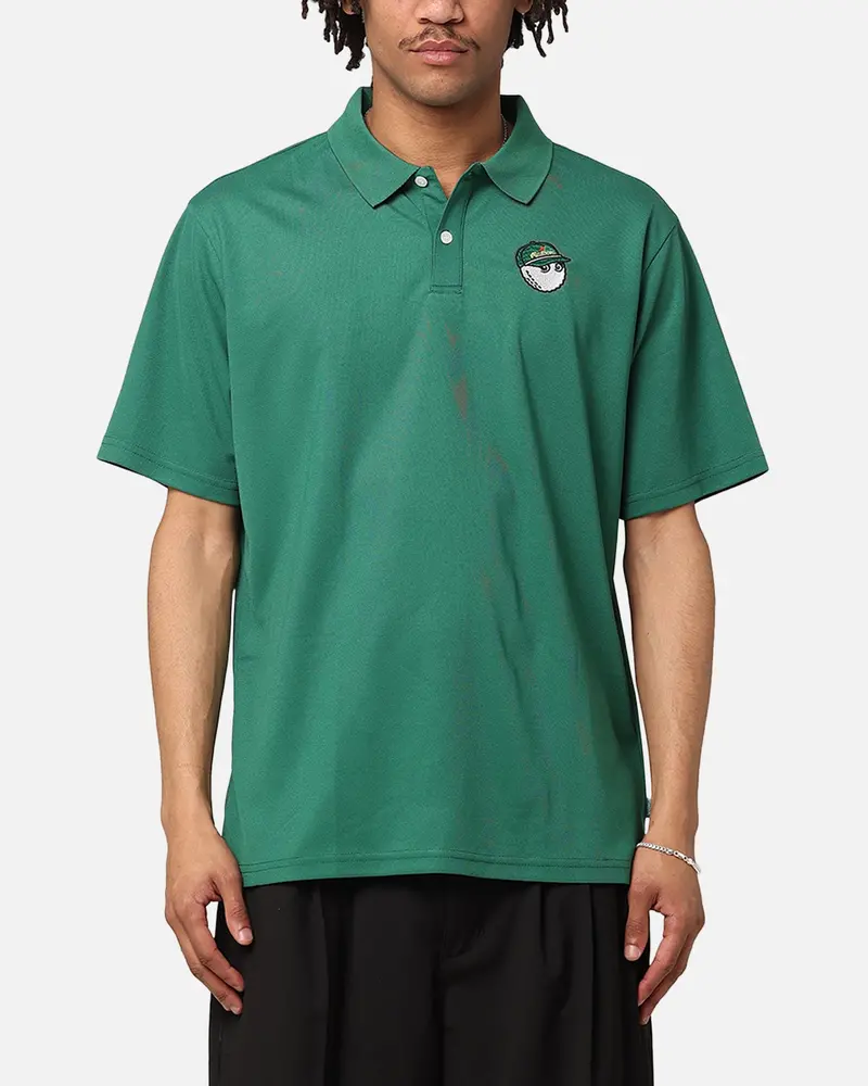 Malbon Pimento Performance Pique Polo Shirt Kelly Green 1