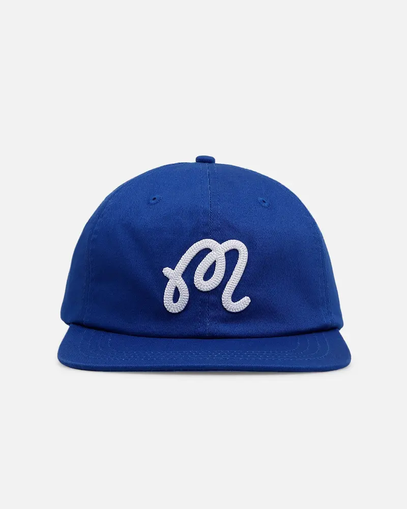 Malbon Script Chainstitch Snapback Blue 1