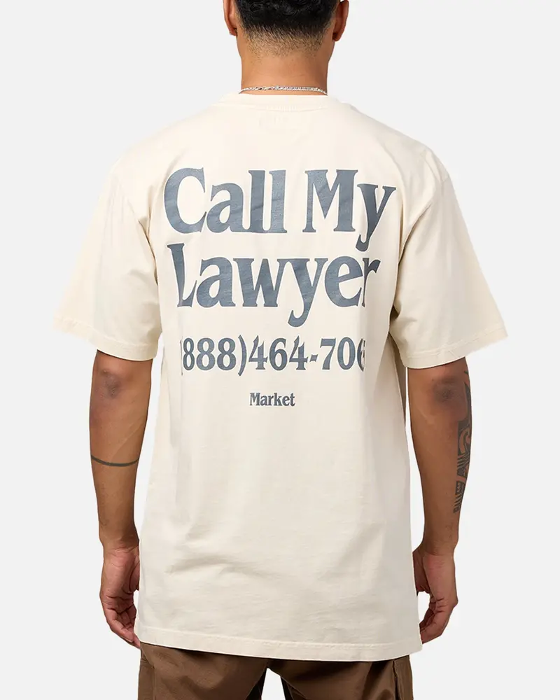 Market Call My Lawyer T-Shirt Ecru 1