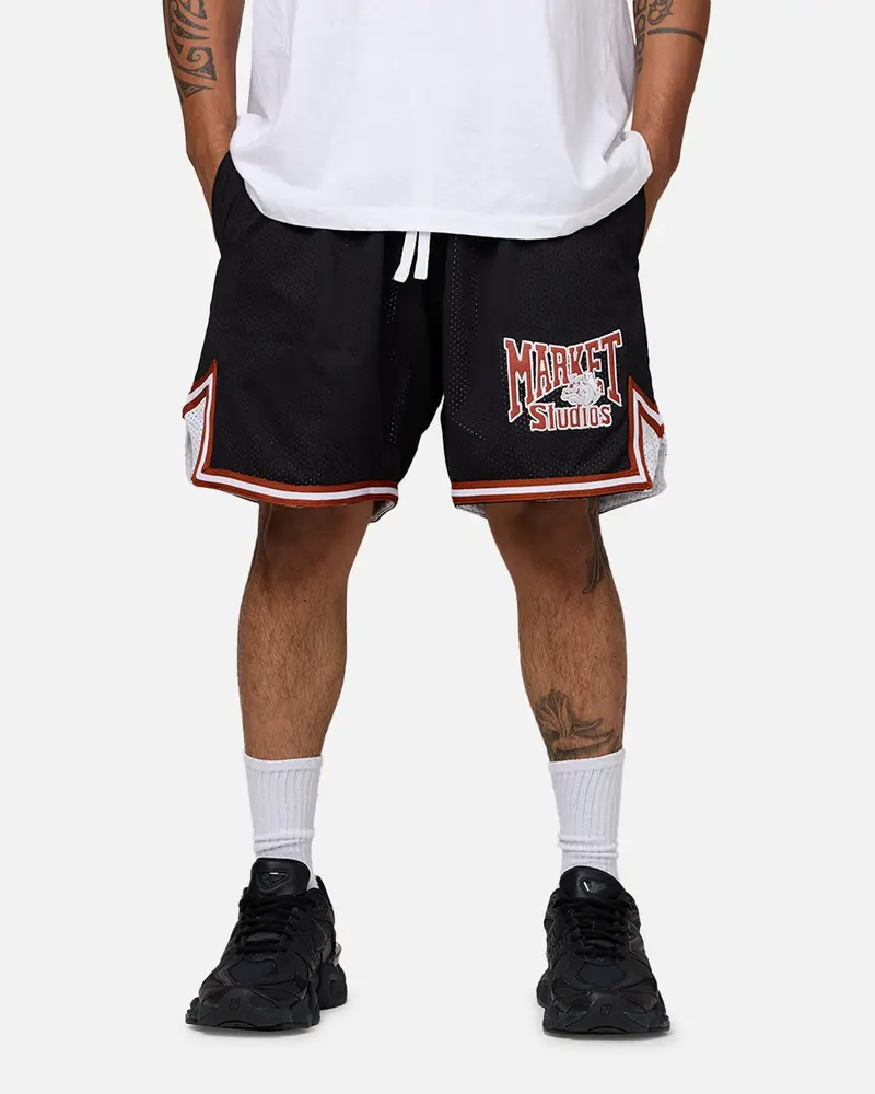 Market Dulldogs Mesh Shorts Black 1