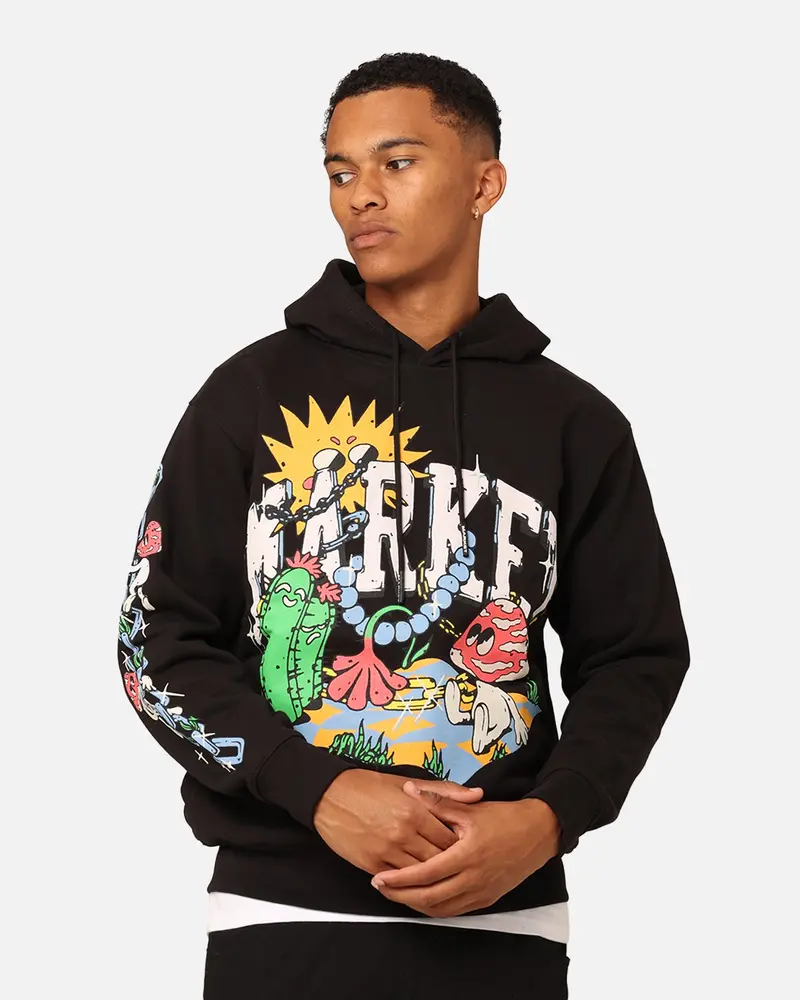 Market Fantasy Farm Pullover Hoodie Black 1