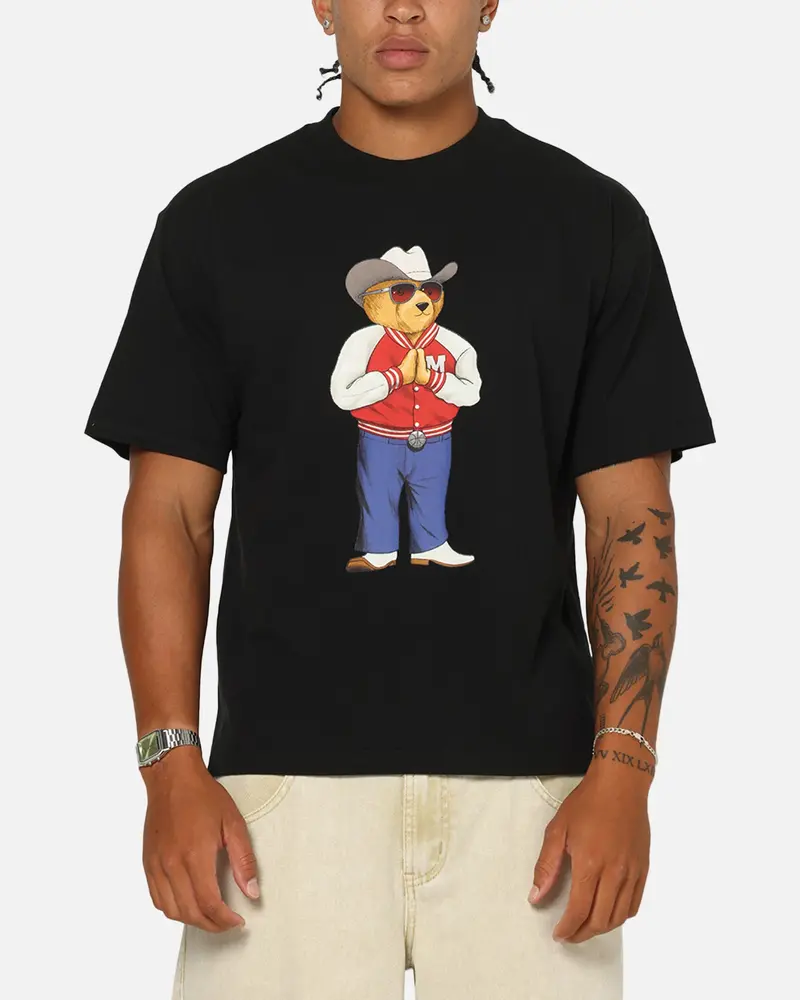 Market Hee-Haw Bear T-Shirt Black 1